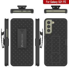 Load image into Gallery viewer, Punkcase Galaxy S21 FE Case With Screen Protector, Holster Belt Clip [Black]

