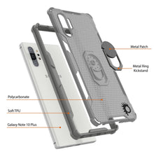 Load image into Gallery viewer, Punkcase Galaxy Note 10 Plus Case [Magnetix 2.0 Series] Clear Protective TPU Cover W/Kickstand [Grey]
