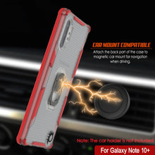 Load image into Gallery viewer, Punkcase Galaxy Note 10 Plus Case [Magnetix 2.0 Series] Clear Protective TPU Cover W/Kickstand [Red]
