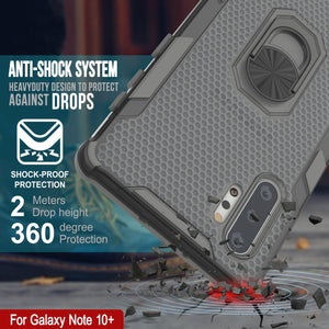 Punkcase Galaxy Note 10 Plus Case [Magnetix 2.0 Series] Clear Protective TPU Cover W/Kickstand [Grey]