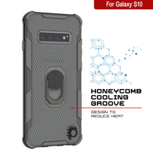 Load image into Gallery viewer, Punkcase Galaxy S10 Case [Magnetix 2.0 Series] Clear Protective TPU Cover W/Kickstand [Grey]
