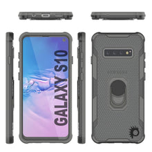 Load image into Gallery viewer, Punkcase Galaxy S10 Case [Magnetix 2.0 Series] Clear Protective TPU Cover W/Kickstand [Grey]
