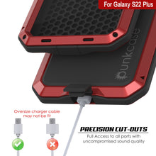 Load image into Gallery viewer, Galaxy S22+ Plus Metal Case, Heavy Duty Military Grade Rugged Armor Cover [Red]
