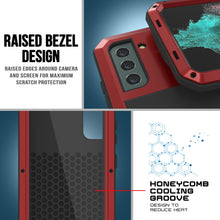 Load image into Gallery viewer, Galaxy S22+ Plus Metal Case, Heavy Duty Military Grade Rugged Armor Cover [Red]
