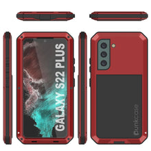 Load image into Gallery viewer, Galaxy S22+ Plus Metal Case, Heavy Duty Military Grade Rugged Armor Cover [Red]
