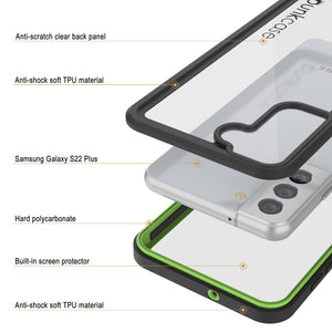 Galaxy S22+ Plus Water/ Shockproof [Extreme Series] Screen Protector Case [Light Green]