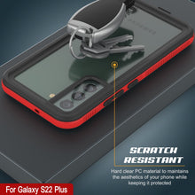 Load image into Gallery viewer, Galaxy S22+ Plus Waterproof Case PunkCase Ultimato Red Thin 6.6ft Underwater IP68 Shock/Snow Proof [Red]
