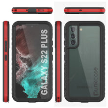 Load image into Gallery viewer, Galaxy S22+ Plus Waterproof Case PunkCase Ultimato Red Thin 6.6ft Underwater IP68 Shock/Snow Proof [Red]
