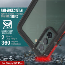 Load image into Gallery viewer, Galaxy S22+ Plus Waterproof Case PunkCase Ultimato Red Thin 6.6ft Underwater IP68 Shock/Snow Proof [Red]
