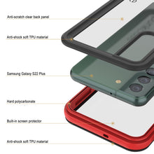 Load image into Gallery viewer, Galaxy S22+ Plus Waterproof Case PunkCase Ultimato Red Thin 6.6ft Underwater IP68 Shock/Snow Proof [Red]
