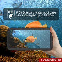 Load image into Gallery viewer, Galaxy S22+ Plus Waterproof Case PunkCase Ultimato Red Thin 6.6ft Underwater IP68 Shock/Snow Proof [Red]
