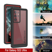 Load image into Gallery viewer, Galaxy S22 Ultra Water/ Shock/ Snowproof [Extreme Series] Slim Screen Protector Case [Red]
