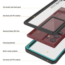 Load image into Gallery viewer, Galaxy S22 Ultra Water/ Shock/ Snowproof [Extreme Series]  Screen Protector Case [Teal]
