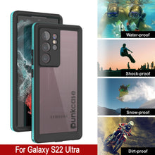 Load image into Gallery viewer, Galaxy S22 Ultra Waterproof Case PunkCase Ultimato Teal Thin 6.6ft Underwater IP68 Shock/Snow Proof [Teal]
