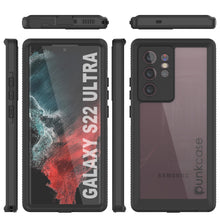 Load image into Gallery viewer, Galaxy S22 Ultra Waterproof Case PunkCase Ultimato Black Thin 6.6ft Underwater IP68 Shock/Snow Proof [Black]
