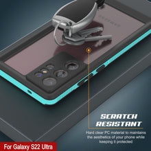 Load image into Gallery viewer, Galaxy S22 Ultra Waterproof Case PunkCase Ultimato Teal Thin 6.6ft Underwater IP68 Shock/Snow Proof [Teal]
