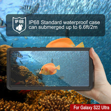 Load image into Gallery viewer, Galaxy S22 Ultra Waterproof Case PunkCase Ultimato Red Thin 6.6ft Underwater IP68 Shock/Snow Proof [Red]
