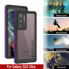 Load image into Gallery viewer, Galaxy S22 Ultra Waterproof Case PunkCase Ultimato Purple Thin 6.6ft Underwater IP68 Shock/Snow Proof [Purple]
