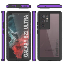Load image into Gallery viewer, Galaxy S22 Ultra Waterproof Case PunkCase Ultimato Purple Thin 6.6ft Underwater IP68 Shock/Snow Proof [Purple]
