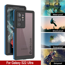 Load image into Gallery viewer, Galaxy S22 Ultra Waterproof Case PunkCase Ultimato Light Blue Thin 6.6ft Underwater IP68 ShockProof [Blue]
