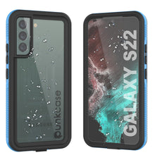 Load image into Gallery viewer, Galaxy S22 Waterproof Case PunkCase Ultimato Light Blue Thin 6.6ft Underwater IP68 ShockProof [Blue]
