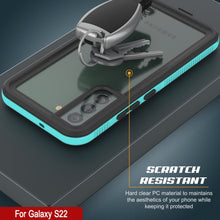 Load image into Gallery viewer, Galaxy S22 Waterproof Case PunkCase Ultimato Teal Thin 6.6ft Underwater IP68 Shock/Snow Proof [Teal]
