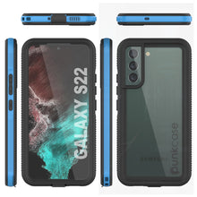 Load image into Gallery viewer, Galaxy S22 Waterproof Case PunkCase Ultimato Light Blue Thin 6.6ft Underwater IP68 ShockProof [Blue]
