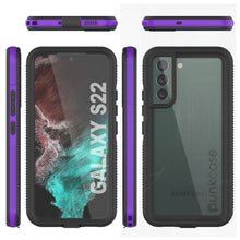Load image into Gallery viewer, Galaxy S22 Waterproof Case PunkCase Ultimato Purple Thin 6.6ft Underwater IP68 Shock/Snow Proof [Purple]
