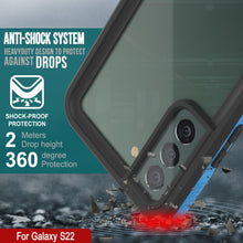 Load image into Gallery viewer, Galaxy S22 Waterproof Case PunkCase Ultimato Light Blue Thin 6.6ft Underwater IP68 ShockProof [Blue]
