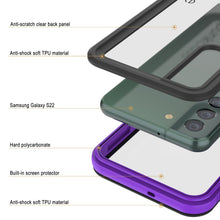 Load image into Gallery viewer, Galaxy S22 Waterproof Case PunkCase Ultimato Purple Thin 6.6ft Underwater IP68 Shock/Snow Proof [Purple]
