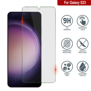 Galaxy S23  White Punkcase Glass SHIELD Tempered Glass Screen Protector 0.33mm Thick 9H Glass