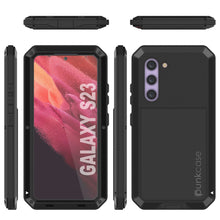 Load image into Gallery viewer, Galaxy S23 Metal Case, Heavy Duty Military Grade Armor Cover [shock proof] Full Body Hard [Black]
