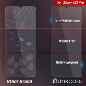 Galaxy S23+ Plus White Punkcase Glass SHIELD Tempered Glass Screen Protector 0.33mm Thick 9H Glass