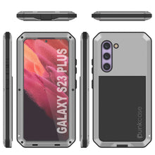 Load image into Gallery viewer, Galaxy S23+ Plus Metal Case, Heavy Duty Military Grade Armor Cover [shock proof] Full Body Hard [Silver]
