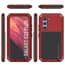 Load image into Gallery viewer, Galaxy S23+ Plus Metal Case, Heavy Duty Military Grade Armor Cover [shock proof] Full Body Hard [Red]
