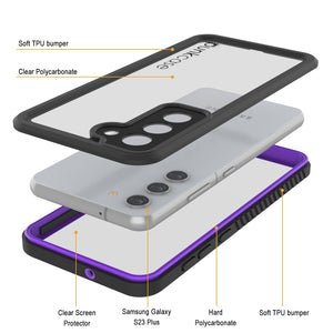 Galaxy S23+ Plus Water/ Shockproof [Extreme Series] Slim Screen Protector Case [Purple]