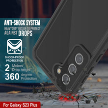Load image into Gallery viewer, Galaxy S23+ Plus Waterproof Case PunkCase StudStar Black Thin 6.6ft Underwater IP68 Shock/Snow Proof
