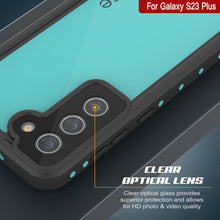 Load image into Gallery viewer, Galaxy S23+ Plus Waterproof Case PunkCase StudStar Teal Thin 6.6ft Underwater IP68 Shock/Snow Proof

