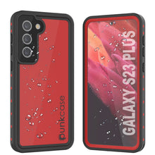 Load image into Gallery viewer, Galaxy S23+ Plus Waterproof Case PunkCase StudStar Red Thin 6.6ft Underwater IP68 Shock/Snow Proof
