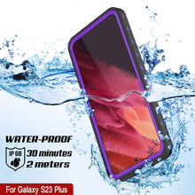 Load image into Gallery viewer, Galaxy S24+ Plus Waterproof Case PunkCase StudStar Purple Thin 6.7ft Underwater IP68 Shock/Snow Proof
