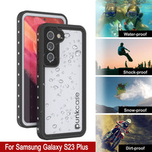 Load image into Gallery viewer, Galaxy S23+ Plus Waterproof Case, Punkcase StudStar White Thin 6.6ft Underwater IP68 Shock/Snow Proof
