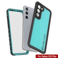 Load image into Gallery viewer, Galaxy S23+ Plus Waterproof Case PunkCase StudStar Teal Thin 6.6ft Underwater IP68 Shock/Snow Proof
