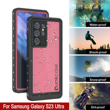 Load image into Gallery viewer, Galaxy S24 Ultra Waterproof Case PunkCase StudStar Pink Thin 6.6ft Underwater IP68 Shock/Snow Proof
