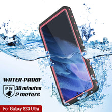 Load image into Gallery viewer, Galaxy S23 Ultra Waterproof Case PunkCase StudStar Pink Thin 6.6ft Underwater IP68 Shock/Snow Proof
