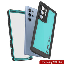 Load image into Gallery viewer, Galaxy S23 Ultra Waterproof Case PunkCase StudStar Teal Thin 6.6ft Underwater IP68 Shock/Snow Proof
