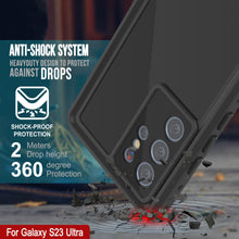 Load image into Gallery viewer, Galaxy S24 Ultra Waterproof Case PunkCase StudStar Black Thin 6.6ft Underwater IP68 Shock/Snow Proof
