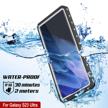 Load image into Gallery viewer, Galaxy S23 Ultra Waterproof Case, Punkcase StudStar White Thin 6.6ft Underwater IP68 Shock/Snow Proof
