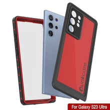 Load image into Gallery viewer, Galaxy S23 Ultra Waterproof Case PunkCase StudStar Red Thin 6.6ft Underwater IP68 Shock/Snow Proof
