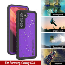 Load image into Gallery viewer, Galaxy S24 Waterproof Case PunkCase StudStar Purple Thin 6.2ft Underwater IP68 Shock/Snow Proof

