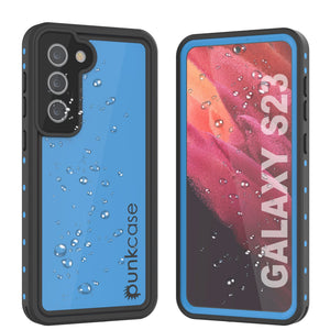 Galaxy S23 Waterproof Case PunkCase StudStar Light Blue Thin 6.6ft Underwater IP68 ShockProof